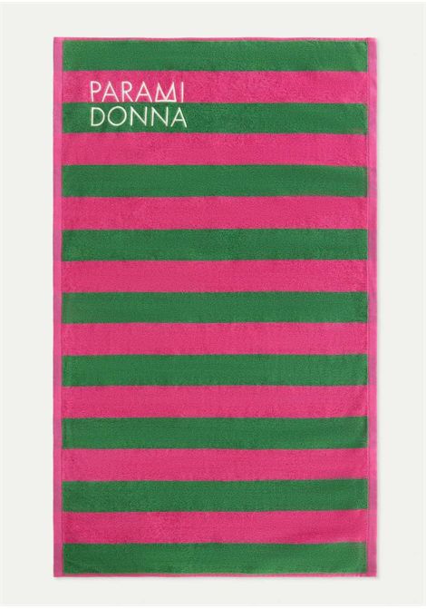 Telo mare con logo PARAMIDONNA KIDS | MEDIUM TOWELFUCHSIA/EMERALD